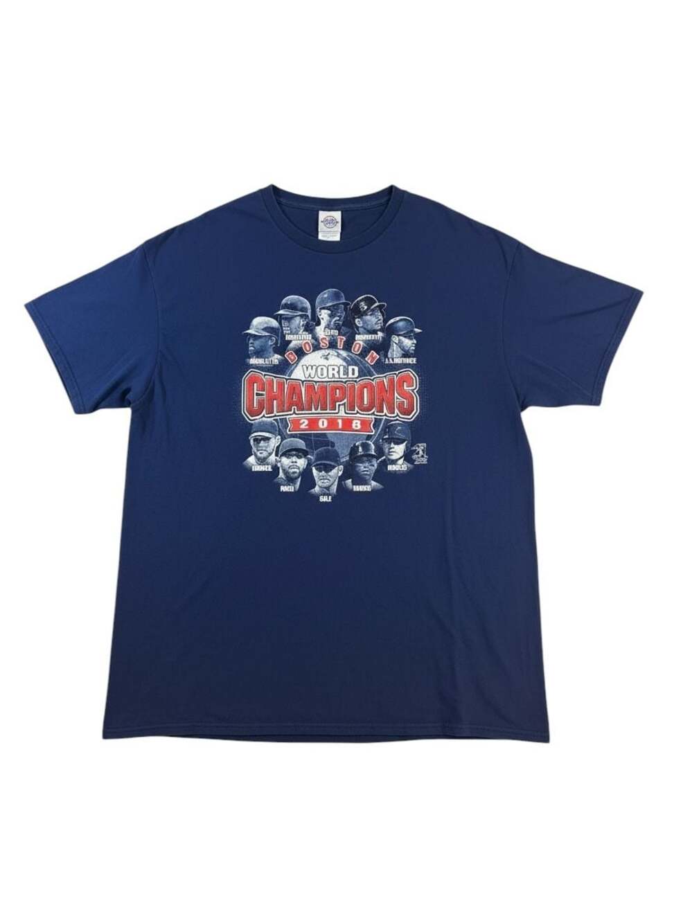 Boston Red Sox 2018 World Series Champions Players Graphic T-Shirt XL Navy
